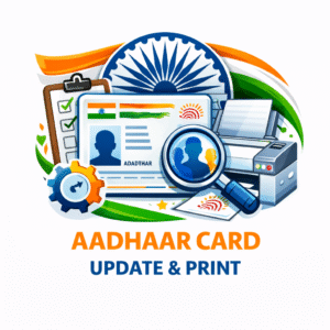 AADHAR CARD ADDRESS UPDATE & CARD PRINT
